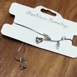 4 for $20 Fashion Jewelry Silver Rose Necklace